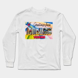 Greetings from Dallas, Texas - Vintage Large Letter Postcard Long Sleeve T-Shirt